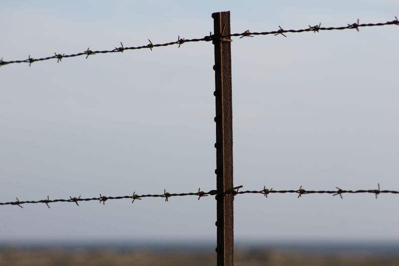 Barbed Wire Fence Installation detail