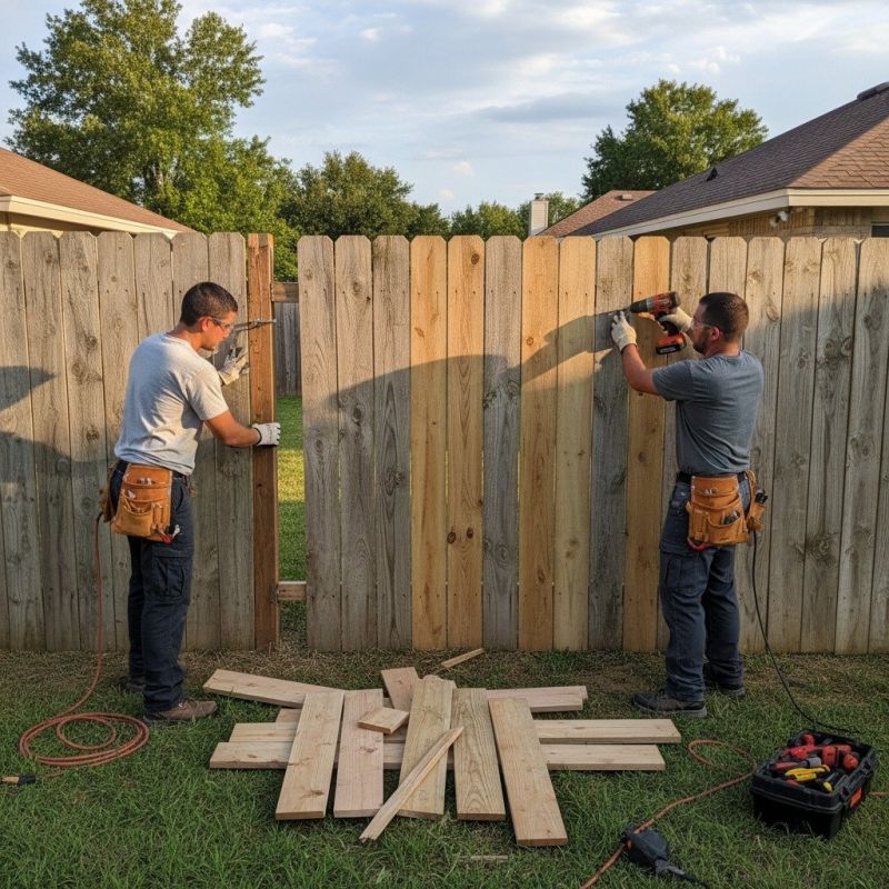 Farm Fence Repair detail